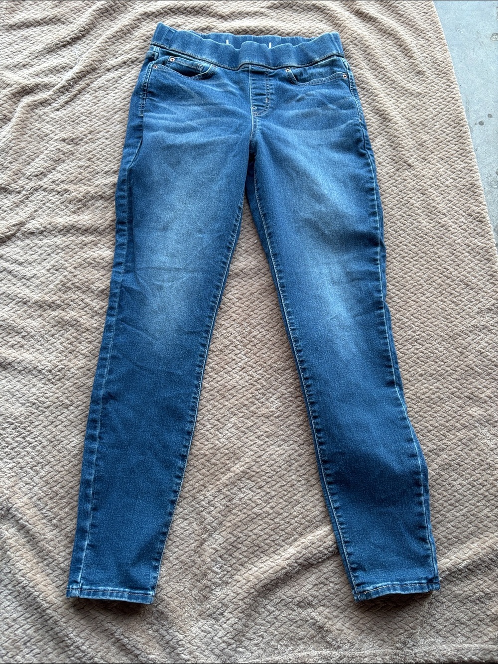 Signature by Levi Strauss Dark Blue Stretch Jeggings with Elastic Waist